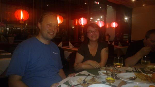 Selena Denckelmann and yours truly at a Chinese restaurant in Sankt Augustin, Germany