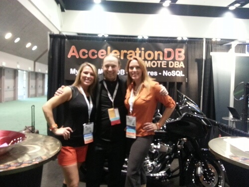 AccelerationDB booth babes and me